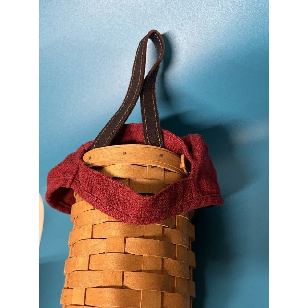 Longaberger 2001 Small Gatehouse Basket With Paprika Fabric Liner